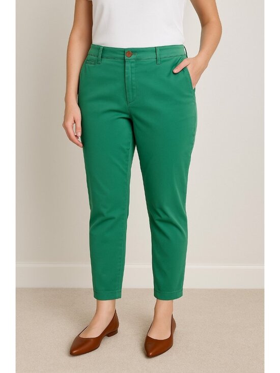 Tommy Hilfiger Pants - Tommy Hilfiger Green Women's Chino Skinny Leg Pants Size 8 Pockets